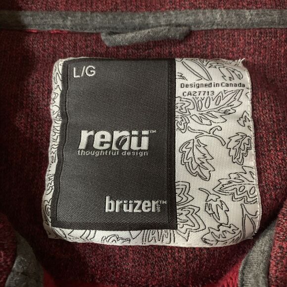 Renu Bruzer Womens Large Sweater Dark Red Zipper And Fasteners‎ - Picture 3 of 11